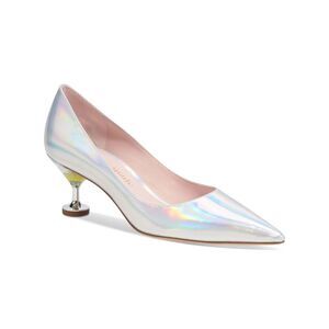 KATE SPADE NEW YORK Womens Silver Olive Garnish Slip On Pumps Shoes 5.5 B